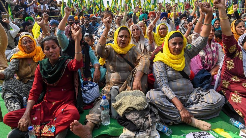 Indian farmers protest