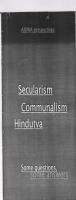 AIDWA Perspective -Secularism, Communalism, Hindutva